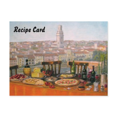 Recipe Cards Italian Fine Art Post Cards