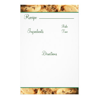 Recipe Stationery, Recipe Stationery Templates