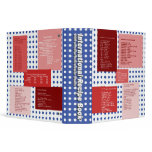 Recipe Conversion Red White & Blue binders