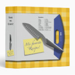 Recipe Cutting Board Knife Avery Binder