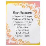 Recipe Equivalents Pastel Floral Flyer