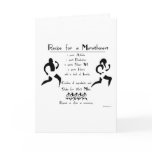 Recipe For a Marathoner Best Of Luck Greeting Card