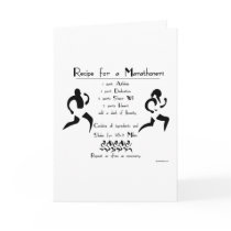 Recipe For a Marathoner Good Luck Card