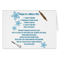 Recipe For A Military Wife Greeting Cards