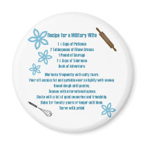Recipe For A Military Wife magnets by onestopguardshop Recipe For A Military Wife magnets