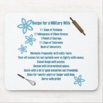 Recipe For A Military Wife Mouse Mats