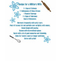 Recipe for a Military Wife t-shirts