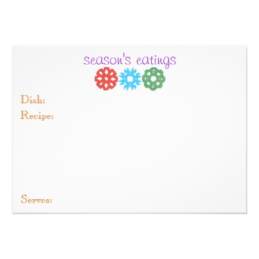 "Recipe for a Strong Kid" holiday card Personalized Invite