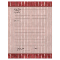 Recipe Page Family Christmas Cookbook Recipe Personalized Flyer