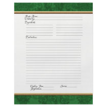 Recipe Page Family Christmas Cookbook Recipe Full Color Flyer