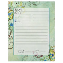 Recipe Page Family Heritage Cookbook Recipe Binder Custom Flyer