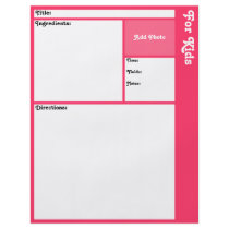 Recipe Page (Hot Pink) Flyers