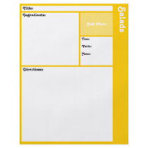 Recipe Page (Yellow) Personalized Flyer