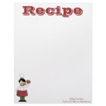 Recipe Paper- Kitchen Chef- Recipes Custom Letterhead