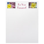 Recipe paper letterhead For Your Enjoyment! Flower