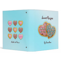 Recipe Photo Binder Blue Cookies Heart