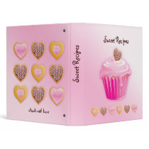 Recipe Photo Binder Pink Cupcake Heart