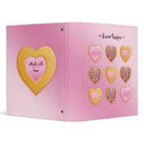 Recipe Photo Binder Pink Heart Cookies by spacards Recipe Photo Binder Pink Heart Cookies
