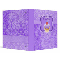 Recipe Photo Binder Purple Cupcake