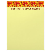 Recipe Sharing Best Hot Spicy Recipes paper Red Letterhead Template
