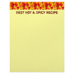 Recipe Sharing Best Hot Spicy Recipes paper Red Letterhead Template