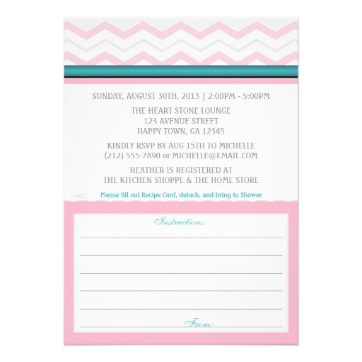 Recipe Stock the Kitchen Bridal Shower Invitations