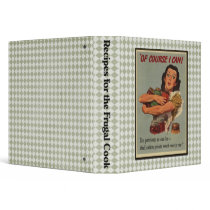 "Recipes for the Frugal Cook" Vinyl Binder