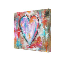 Reckless Heart Decor Canvas From Original Art Gallery Wrapped Canvas