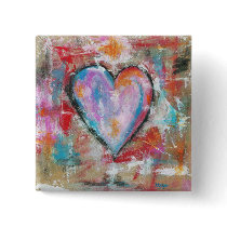 Reckless Heart Original Painting Pins