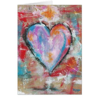 Reckless Heart Original Painting Greeting Card