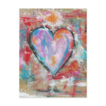 Reckless Heart Original Painting Postcard