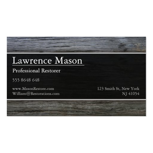 Reclamation / Salvage Yard Business Card (back side)