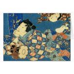 Reclining Geisha Greeting Cards
