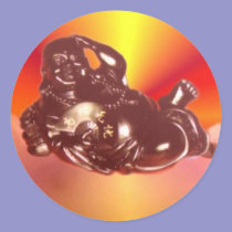 Reclining Laughing Buddha Sticker