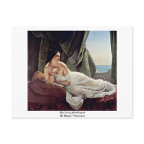 Reclining Odalisque By Hayez Francesco Post Card