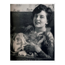 Reclining Tattooed Lady postcards