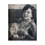 Reclining Tattooed Lady Post Cards