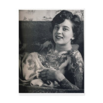 Reclining Tattooed Lady Post Cards