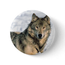 Reclining Wolf Button