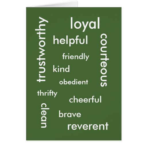 Recognition: Good Values Card