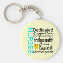 Recognize a Nurse:  Nurses Recognition Collage Key Chains