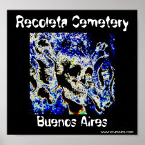 Recoleta Cemetery, Buenos Aires (Solarized) Print
