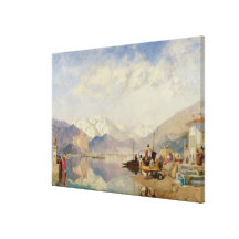 Recollections of the Lago Maggiore, Market Day at Canvas Prints