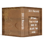 Record Binder Brown Background Customizable