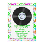 Record Birthday Party postcards