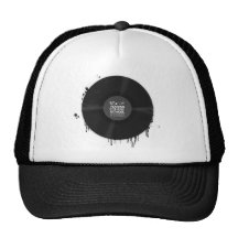 Record Drip White Hat