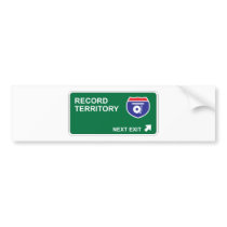 Record Next Exit bumper stickers by whatitis Record Next Exit bumper stickers