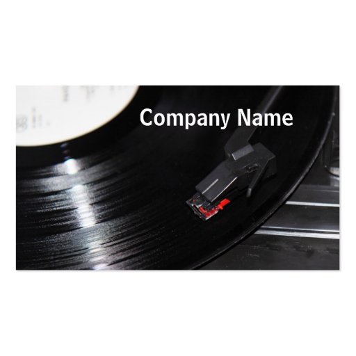 Record Player Business Card Templates (front side)