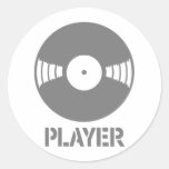 Record Player Round Sticker