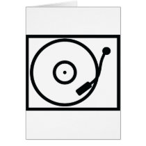 record player turntable icon card